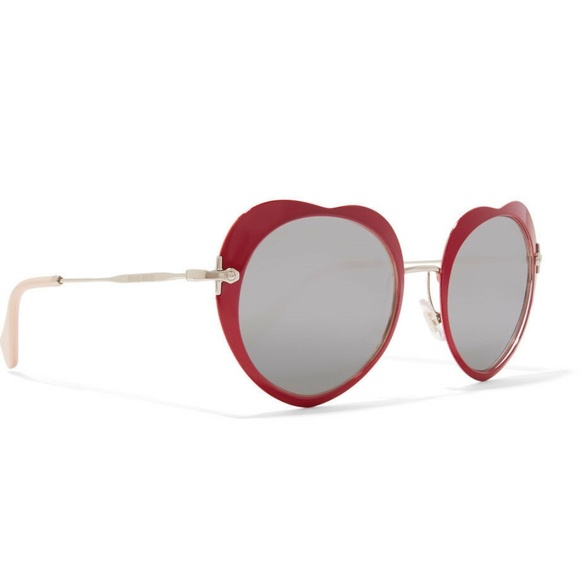 MIU MIU Round Heart Sunglasses Red SMU 54R